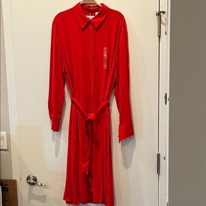 Tommy Hilfiger Vibrant Red Shirt Dress